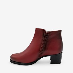 Botin Piel Liso Tacon Medio