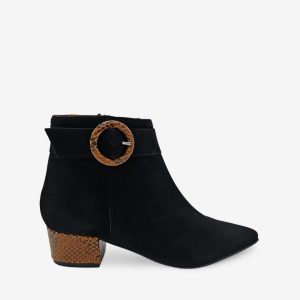 Botin Plano Ante hebilla Tacon Serpiente