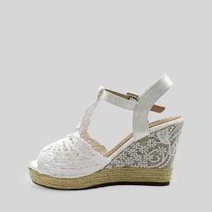 Sandalia Cuña Trenzada T Rafia